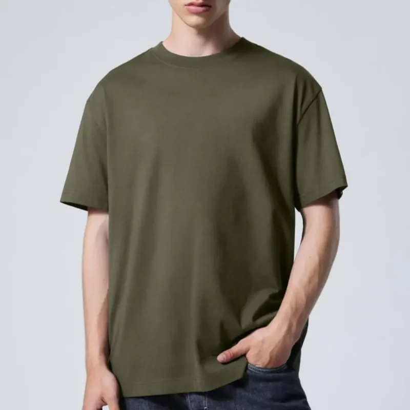 Olive Green Oversized T-shirt - Image 2