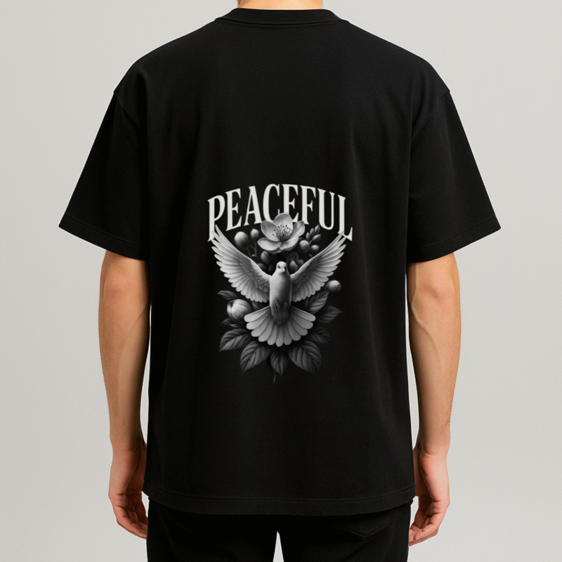 Peaceful Oversized Classic T-Shirt - Image 2